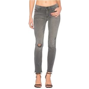 MOTHER Looker Ankle Fray Skinny Jeans Last Chance Saloon (Gray) size 26